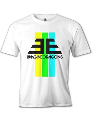 T-Shirt Imagine Dragons - Ee Beyaz Erkek Tshirt