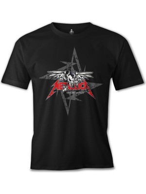 T-Shirt Metallica - Seek And Destroy Logo Siyah Erkek Tshirt