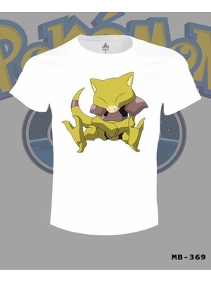 T-Shirt Pokemon - Abra Beyaz Erkek Tshirt