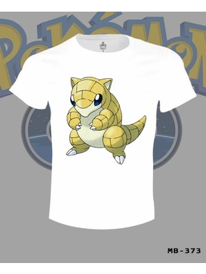 T-Shirt Pokemon - Sandshrew Beyaz Erkek Tshirt
