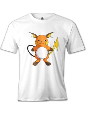 T-Shirt Pokemon - Raichu Beyaz Erkek Tshirt