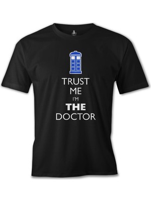 T-Shirt Doctor Who - Trust Me I'm A Doctor Siyah Erkek Tshirt