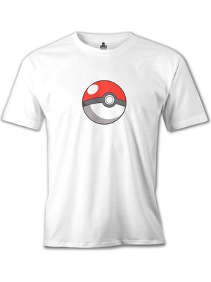 T-Shirt Pokemon - Pokeball Beyaz Erkek Tshirt