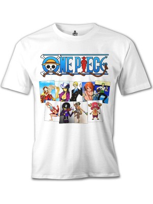 T-Shirt One Piece 1 Beyaz Erkek Tshirt