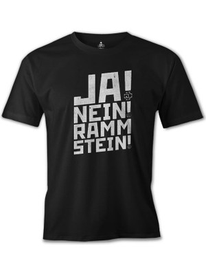 T-Shirt Rammstein - Ja Nein Siyah Erkek Tshirt
