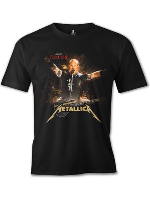 T-Shirt Metallica - James Concert Siyah Erkek Tshirt