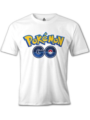 T-Shirt Pokemon Go - Logo Beyaz Erkek Tshirt