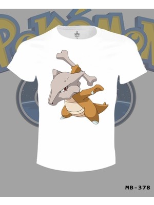 T-Shirt Pokemon - Marowak Beyaz Erkek Tshirt