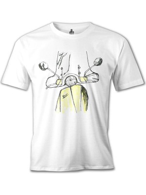 T-Shirt Vespa Beyaz Erkek Tshirt