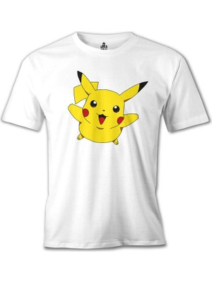 T-Shirt Pokemon - Pikachu Beyaz Erkek Tshirt
