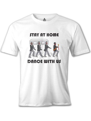T-Shirt Stay At Home - Dance Iıı Beyaz Erkek Tshirt
