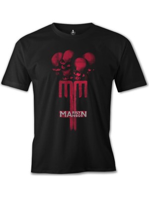 T-Shirt Marilyn Manson - mm Siyah Erkek Tshirt