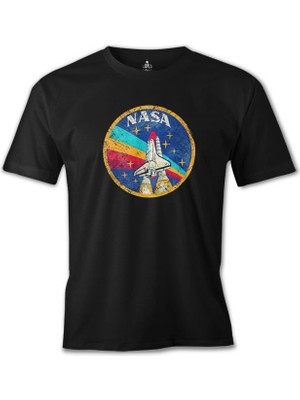 T-Shirt Nasa - Rocket Siyah Erkek Tshirt
