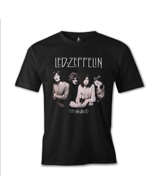 Llord T-Shirt T-Shirt LED Zeppelin - Grup Siyah Erkek T-Shirt