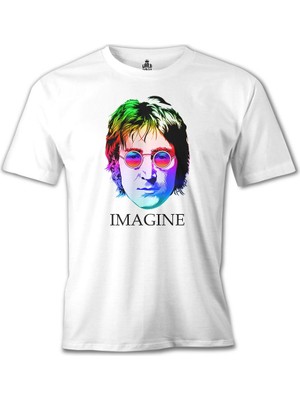 T-Shirt John Lennon - Imagine Beyaz Erkek Tshirt