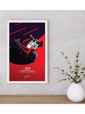 Bk Gift Formula 1 Tasarımlı Dekoratif Ahşap Beyaz Çerçeveli Tablo-6