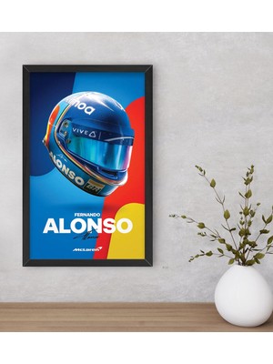Bk Gift Formula 1 Tasarımlı Dekoratif Ahşap Siyah Çerçeveli Tablo-11