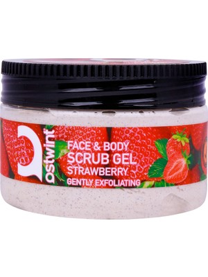 Ostwint Scrub Gel 300 ml Çilek Özlü Nazik Peeling Etkisi ile Yağlı Ciltler için Ferahlatıcı