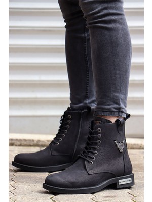 Hammer Jack Siyah Erkek Hakiki Deri Bot 102 15200 M