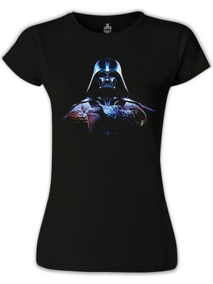 Llord T-Shirt Llordd T-Shirt Star Wars - Darth Vader 3 Siyah Kadın T-Shirt