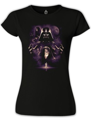 Llord T-Shirt Llordd T-Shirt Star Wars - Darth Vader 2 Siyah Kadın T-Shirt