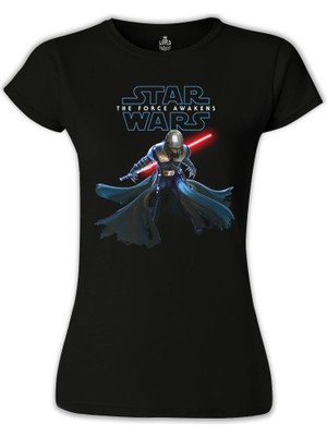 Llord T-Shirt Llordd T-Shirt Star Wars - The Force Awakens 5 Siyah Kadın T-Shirt