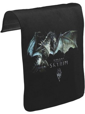 Lord T-Shirt T-Shirt T-Shirt Skyrim - Paartuhnax Unisex Siyah Tak-Çıkar Postacı Çanta Kapağı CK-297