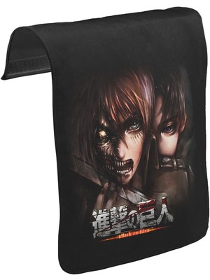 Lord T-Shirt T-Shirt T-Shirt Attack On Titan Unisex Siyah Tak-Çıkar Postacı Çanta Kapağı CK-277
