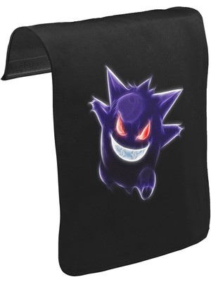 Lord T-Shirt T-Shirt T-Shirt Pokemon Go - Gengar Unisex Siyah Tak-Çıkar Postacı Çanta Kapağı CK-852