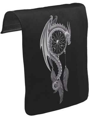 Lord T-Shirt T-Shirt T-Shirt Dreamcatcher - Düş Kapanı Unisex Siyah Tak-Çıkar Postacı Çanta Kapağı CK-712