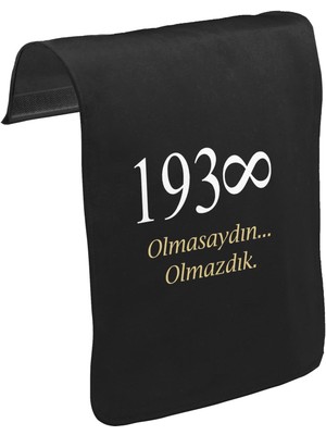 Lord T-Shirt T-Shirt T-Shirt Atatürk - Olmasaydın.. Olmazdık Unisex Siyah Tak-Çıkar Postacı Çanta Kapağı CK-444