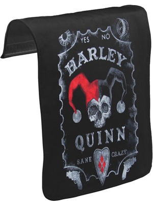 Lord T-Shirt T-Shirt T-Shirt Harley Quinn - Sane Crazy Unisex Siyah Tak-Çıkar Postacı Çanta Kapağı CK-758