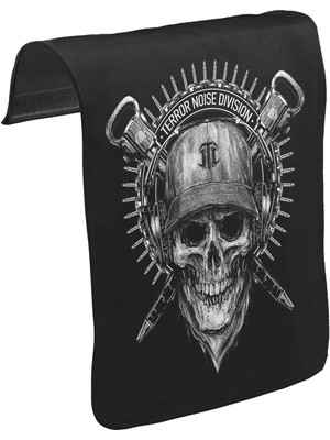 Lord T-Shirt T-Shirt T-Shirt Terror Noise Division Unisex Siyah Tak-Çıkar Postacı Çanta Kapağı CK-927