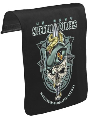 Lord T-Shirt T-Shirt T-Shirt Us Army - Special Forces Unisex Siyah Tak-Çıkar Postacı Çanta Kapağı CK-931