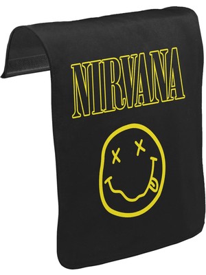 Lord T-Shirt T-Shirt T-Shirt Nirvana Unisex Siyah Tak-Çıkar Postacı Çanta Kapağı CK-644