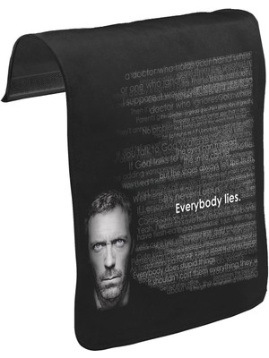 Lord T-Shirt T-Shirt T-Shirt House - Everybody Lies Unisex Siyah Tak-Çıkar Postacı Çanta Kapağı CK-824