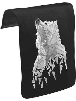 Lord T-Shirt T-Shirt T-Shirt Ayı - Greyanglesunisex Siyah Tak-Çıkar Postacı Çanta Kapağı CK-909