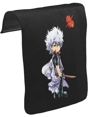 Lord T-Shirt T-Shirt T-Shirt Gintama Gintoki Unisex Siyah Tak-Çıkar Postacı Çanta Kapağı CK-915