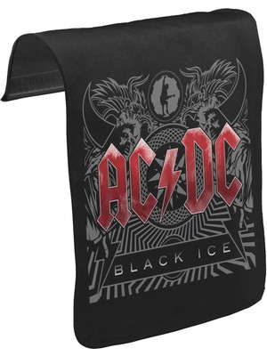 Lord T-Shirt T-Shirt T-Shirt Ac Dc - Black Ice Unisex Siyah Tak-Çıkar Postacı Çanta Kapağı CK-836