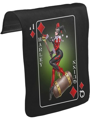 Lord T-Shirt T-Shirt T-Shirt Harley Quinn - Sane Again Unisex Siyah Tak-Çıkar Postacı Çanta Kapağı CK-977