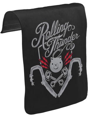 Lord T-Shirt T-Shirt T-Shirt Rolling Thunder Unisex Siyah Tak-Çıkar Postacı Çanta Kapağı CK-1005