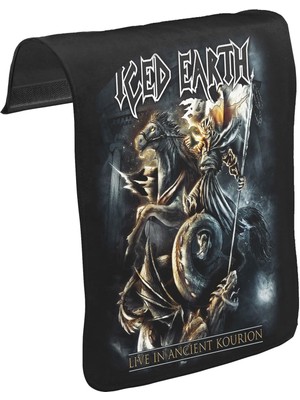 Lord T-Shirt T-Shirt T-Shirt Iced Earth - Live In Ancient Kourion Unisex Siyah Tak-Çıkar Postacı Çanta Kapağı Ck-26