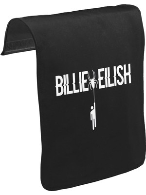 Lord T-Shirt T-Shirt T-Shirt Billie Eilish With Blohsh Unisex Siyah Tak-Çıkar Postacı Çanta Kapağı CK-1676