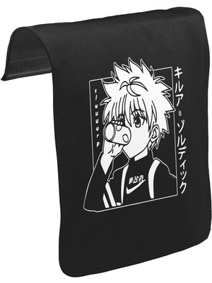 Lord T-Shirt T-Shirt T-Shirt Hunter x Hunter - Killua Zoldyck Unisex Siyah Tak-Çıkar Postacı Çanta Kapağı CK-1674