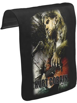 Lord T-Shirt T-Shirt T-Shirt Kurt Cobain Unisex Siyah Tak-Çıkar Postacı Çanta Kapağı Ck-29