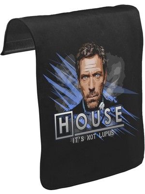 Lord T-Shirt T-Shirt T-Shirt House - It's Not Lupus Unisex Siyah Tak-Çıkar Postacı Çanta Kapağı CK-580