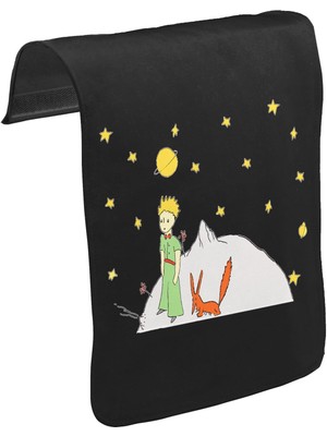Lord T-Shirt T-Shirt T-Shirt Küçük Prens - Moon And Back Unisex Siyah Tak-Çıkar Postacı Çanta Kapağı CK-1108