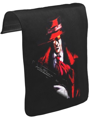 Lord T-Shirt T-Shirt T-Shirt Hellsing - Alucardunisex Siyah Tak-Çıkar Postacı Çanta Kapağı CK-1010