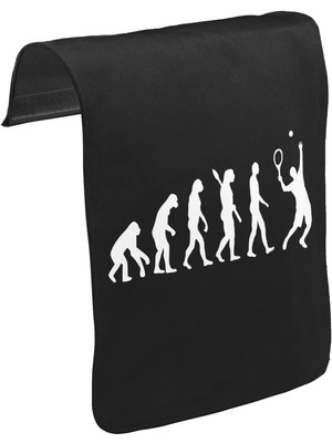 Lord T-Shirt T-Shirt T-Shirt Tenis Player Evolution Unisex Siyah Tak-Çıkar Postacı Çanta Kapağı CK-1051