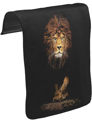 Lord T-Shirt T-Shirt T-Shirt Aslan Iı Unisex Siyah Tak-Çıkar Postacı Çanta Kapağı CK-1468